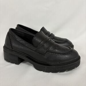 Rocket Dog Black Chunky Penny Loafers